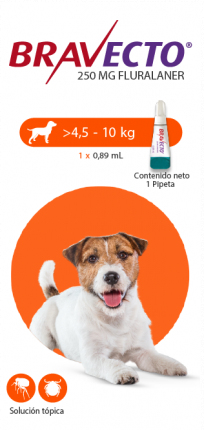 Antipulgas Bravecto Para Perros de 4.5kg a 10kg Antipulgas Bravecto Para Perros de 4.5kg a 10kg